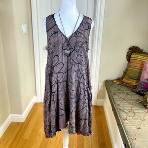 Anthropologie Brown Patterned Dress